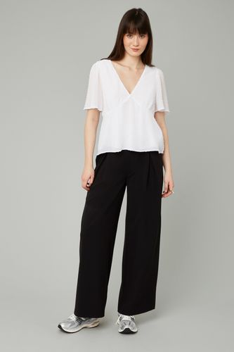 Pantalon large &agrave; pinces