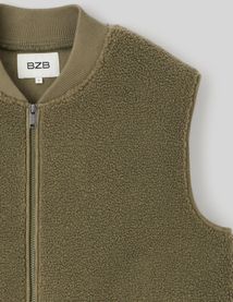 Blouson sans manches sherpa
