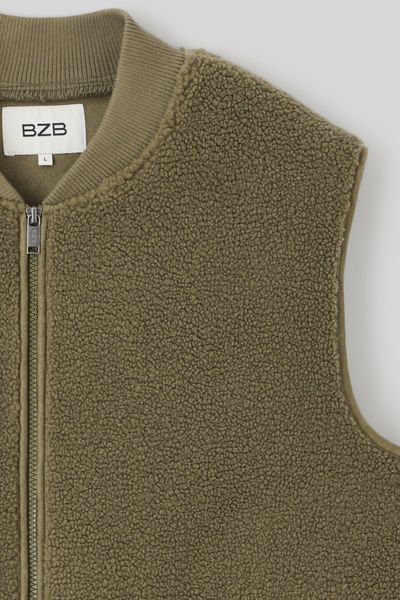 Blouson sans manches sherpa