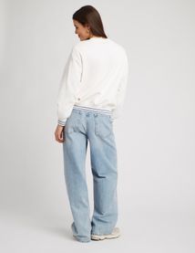 Sweat broderie bouclette
