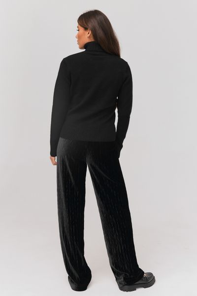Pantalon wide leg en maille velours