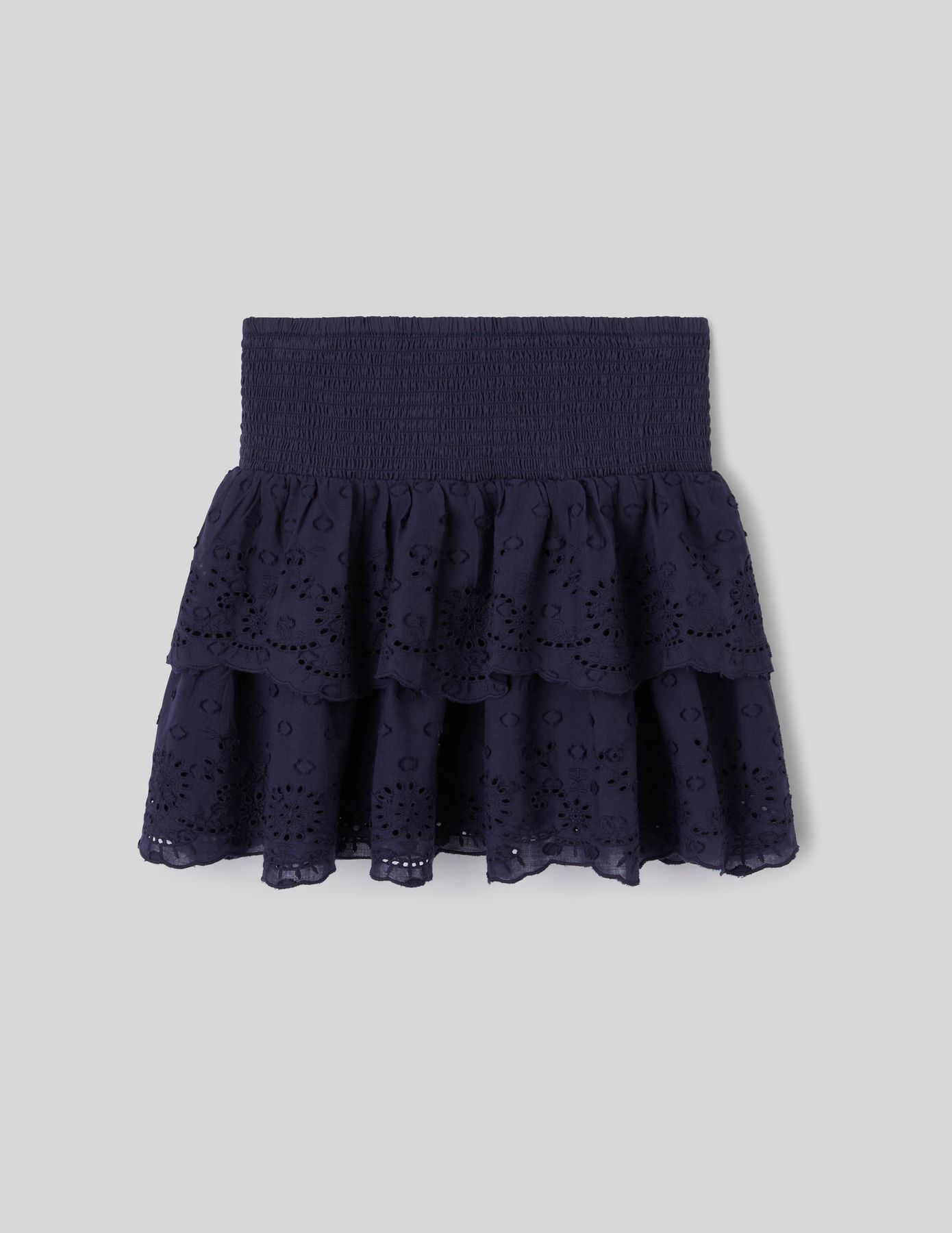 Jupe brod&eacute;e &agrave; volants