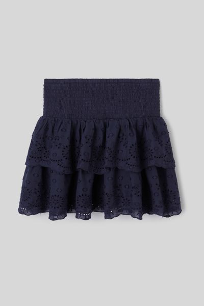 Jupe brod&eacute;e &agrave; volants