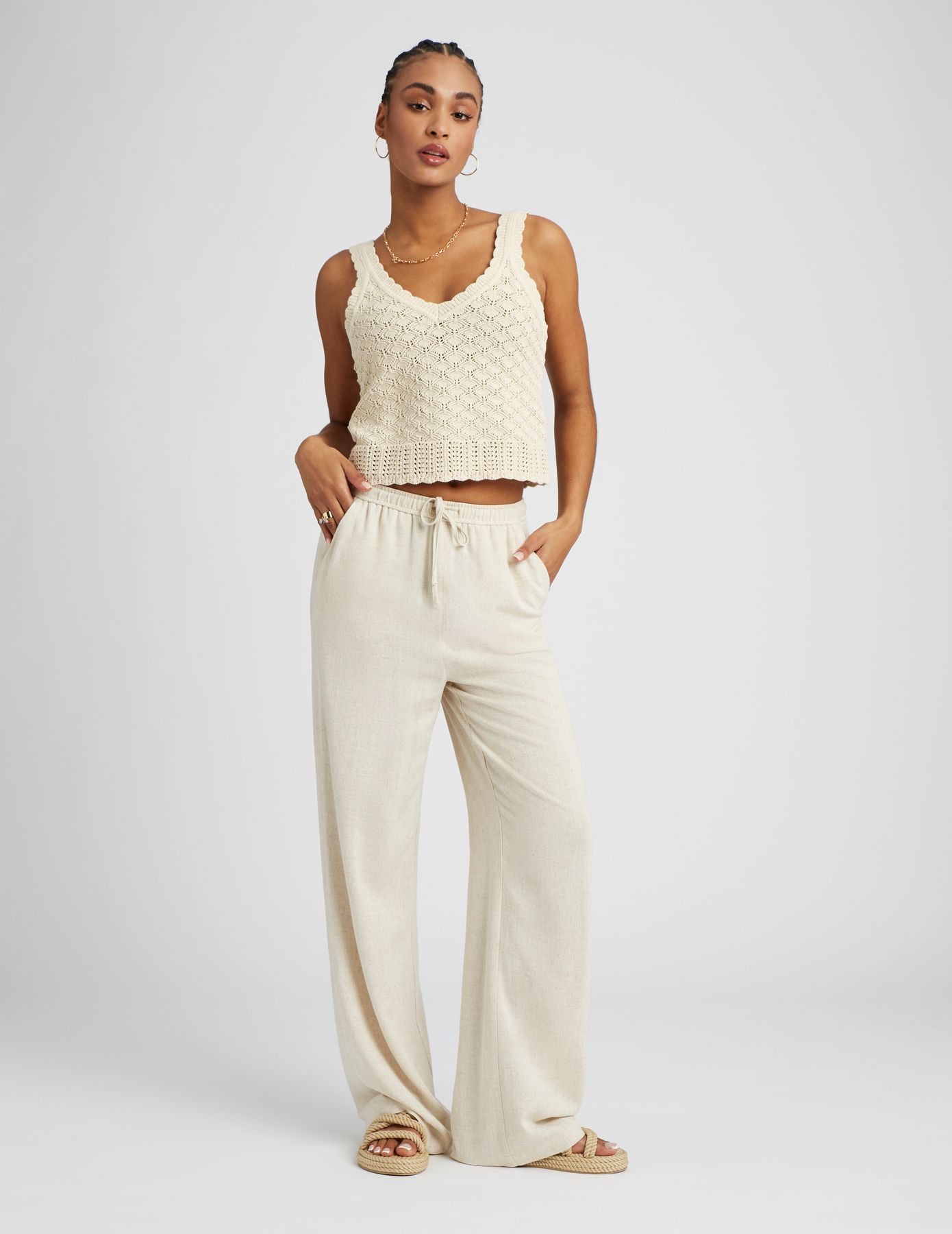 Pantalon fluide droit
