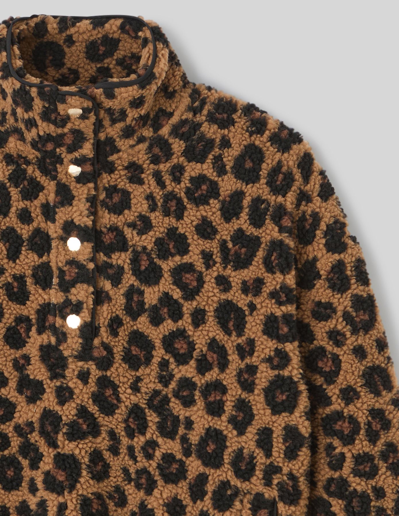 Sweat sherpa imprimé léopard