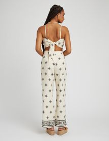 Pantalon brodé