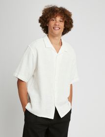 Chemise manches courtes jacquard