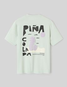 T-shirt imprimé matière texturé