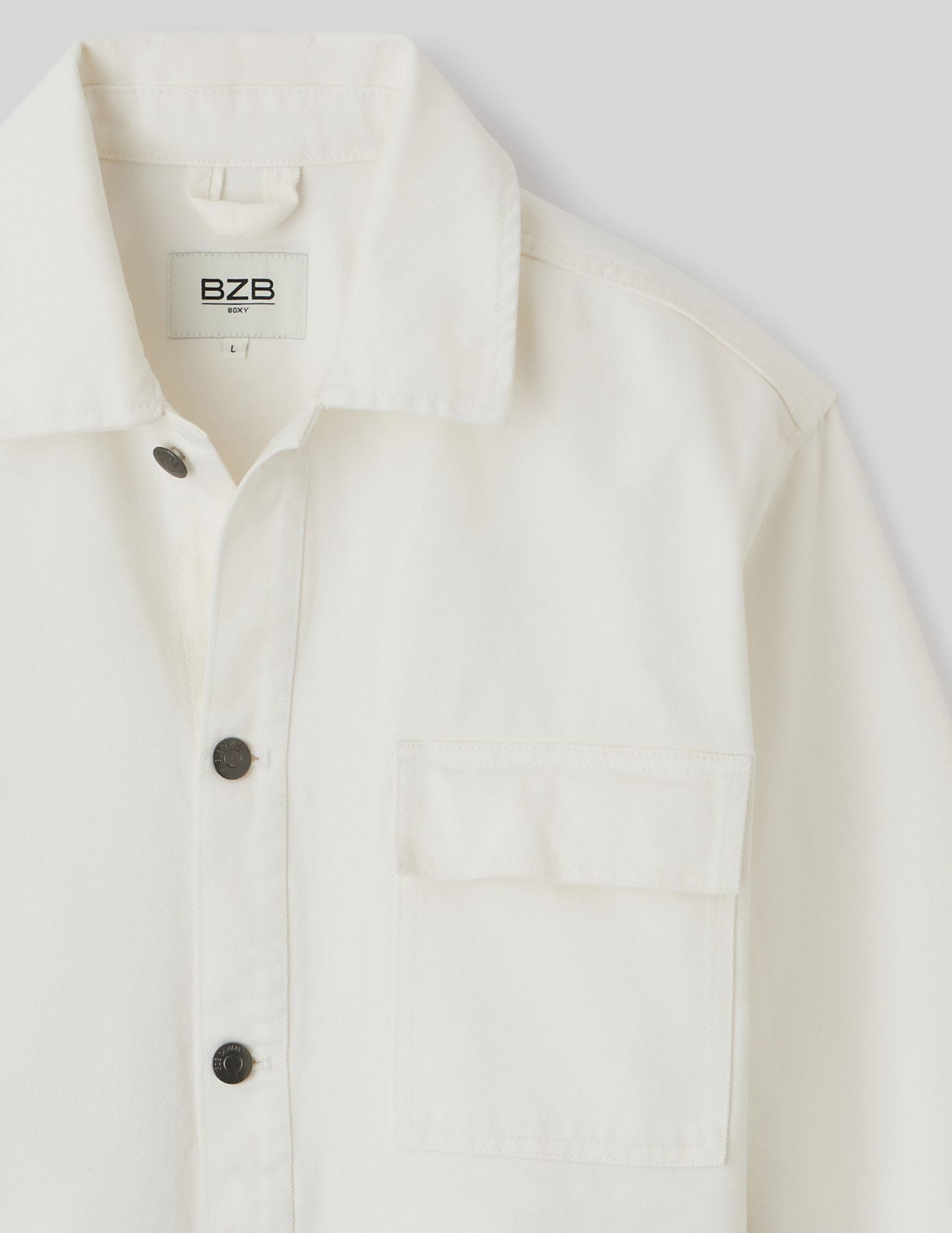 Veste boutonnée en twill