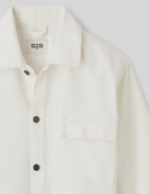 Veste boutonnée en twill
