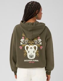 Sweat &agrave; capuche imprim&eacute;