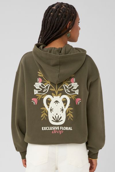 Sweat &agrave; capuche imprim&eacute;