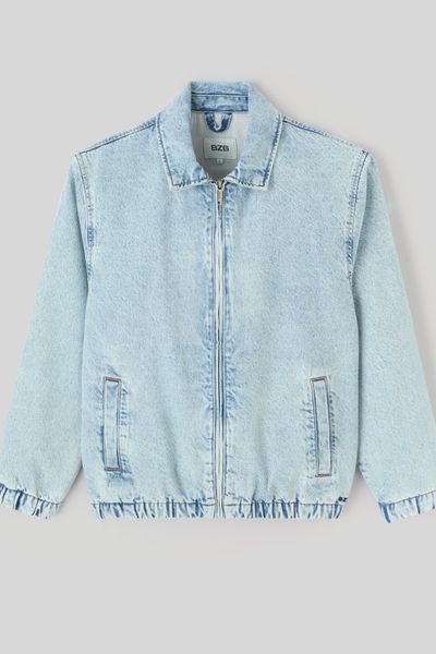 Veste zippée en jean