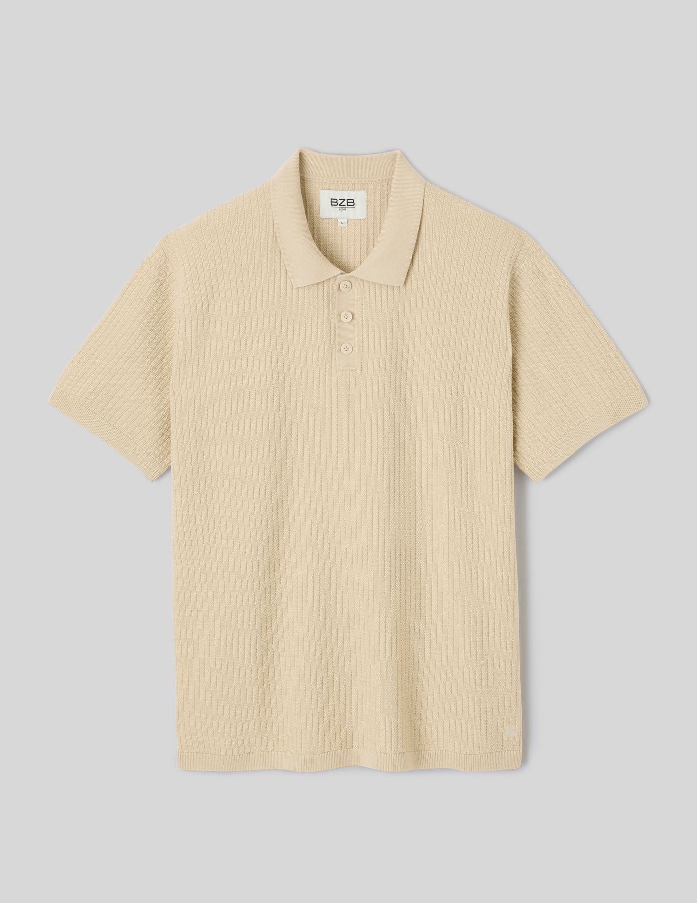 Polo maille c&ocirc;tel&eacute;e