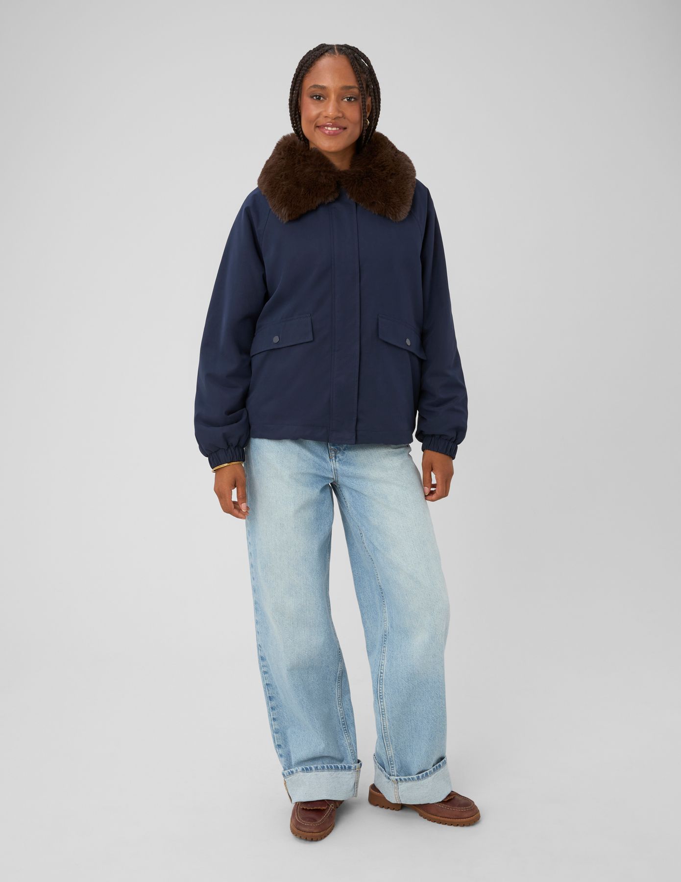 Blouson col duveteux