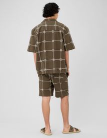 Chemise manches courtes brod&eacute;e