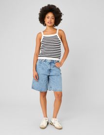 D&eacute;bardeur ray&eacute; en crochet