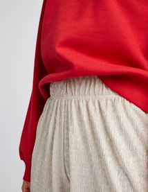 Pantalon texturé et pailleté