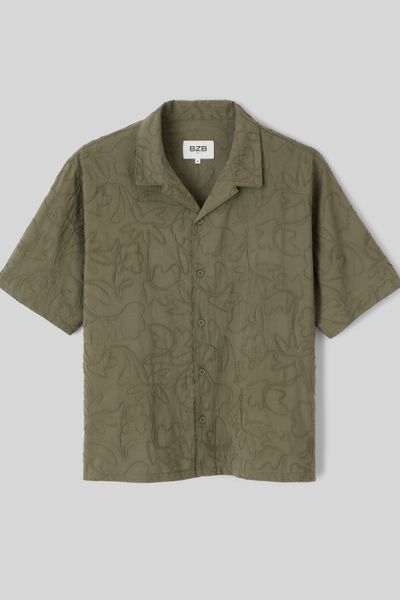 Chemise manches courtes brodée