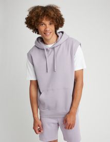 Sweat sans manches à capuche