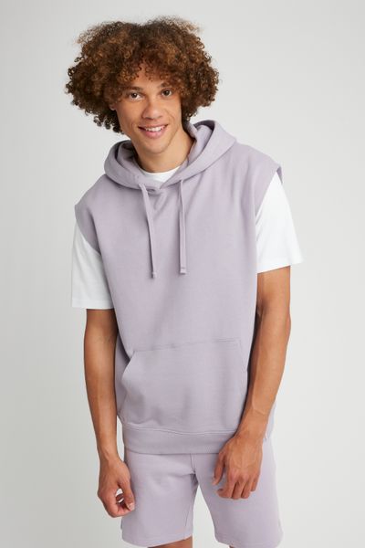 Sweat sans manches à capuche