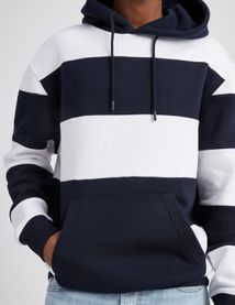 Sweat &agrave; capuche macro rayures