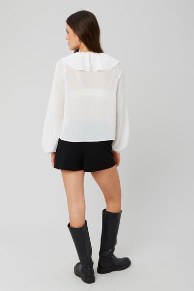 Blouse plumetis à volants