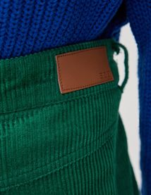 Pantalon velours straight long en coton iab