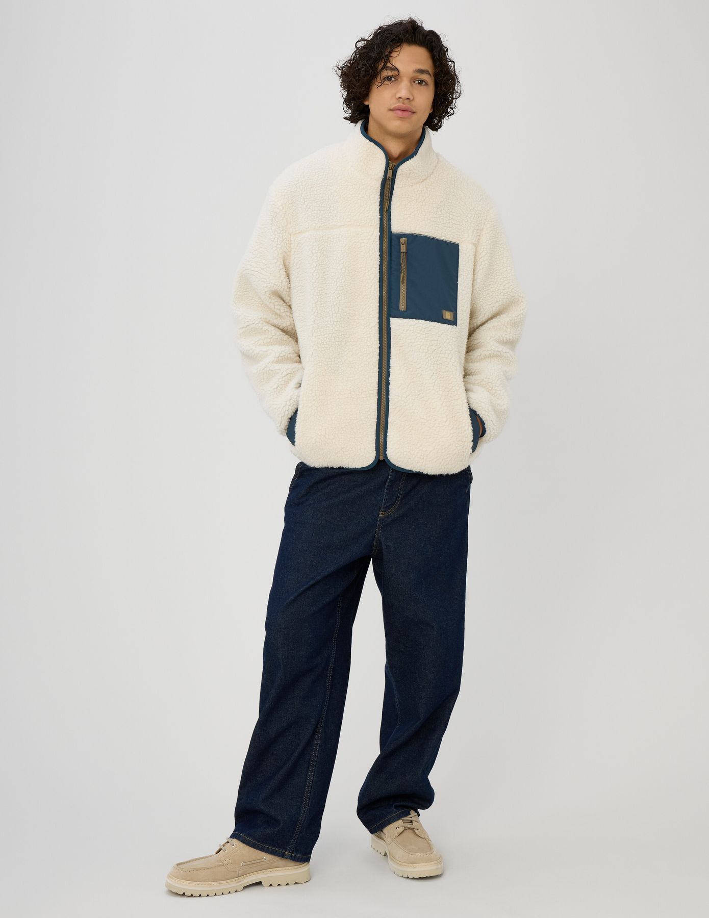 Veste sherpa zippée