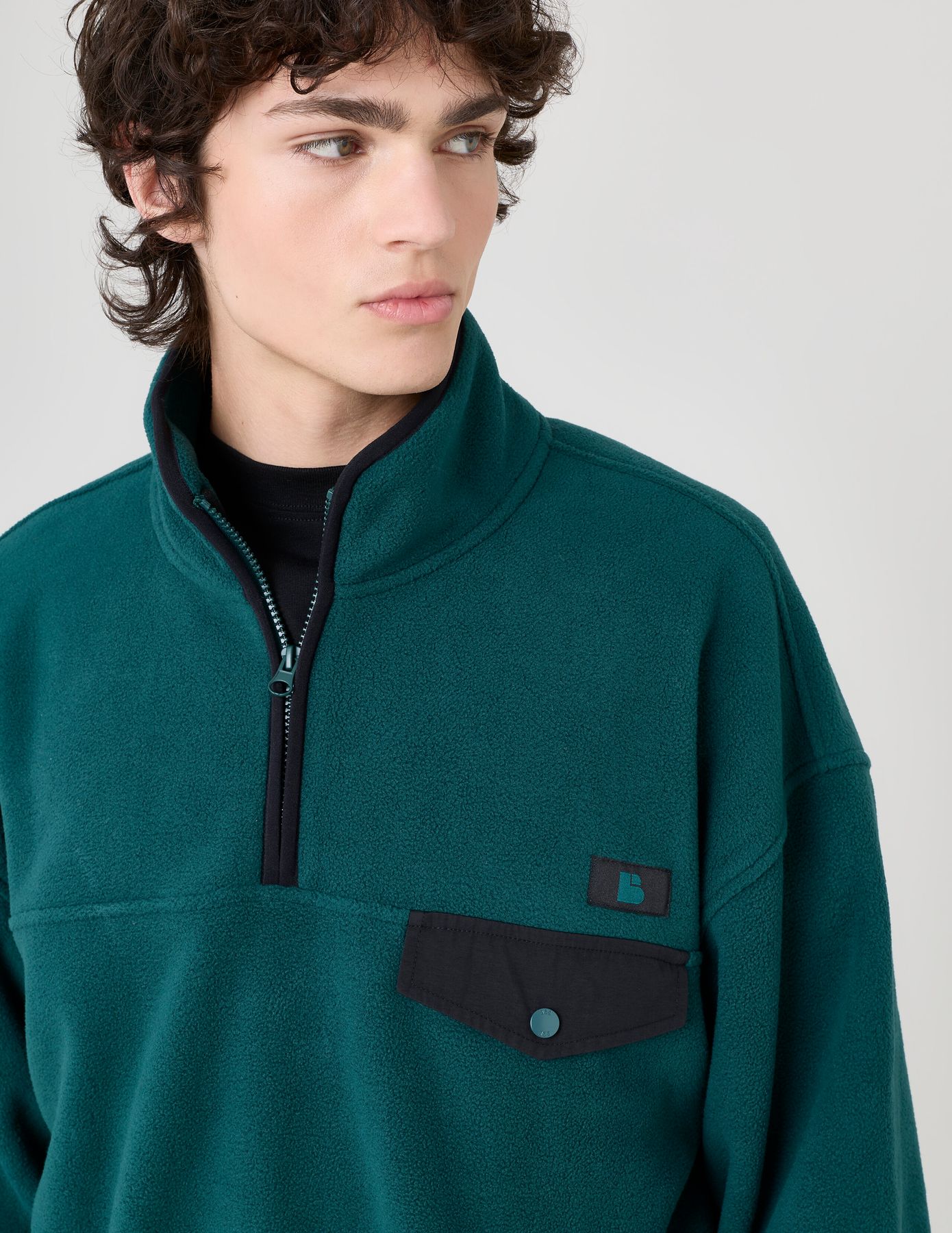 Polaire col montant zippé