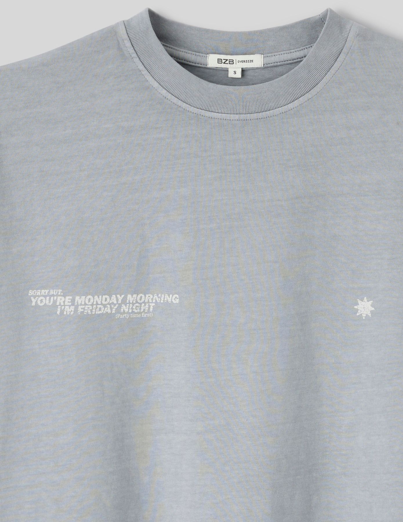 T-shirt délavé imprimé