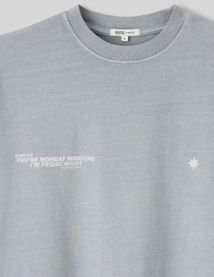 T-shirt délavé imprimé