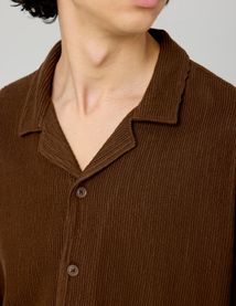 Chemise manches courtes plissée