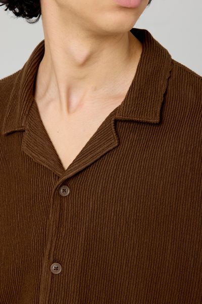 Chemise manches courtes plissée