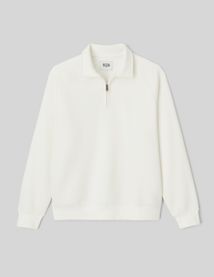 Sweat col polo zippé