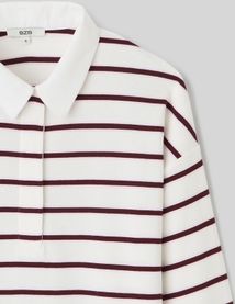 T-shirt col polo rayé