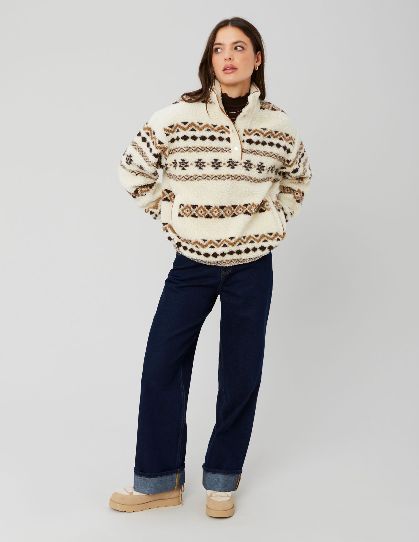 Sweat sherpa imprimé