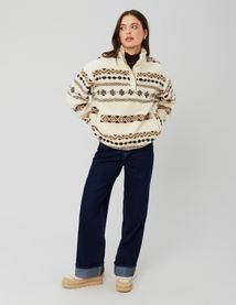 Sweat sherpa imprimé