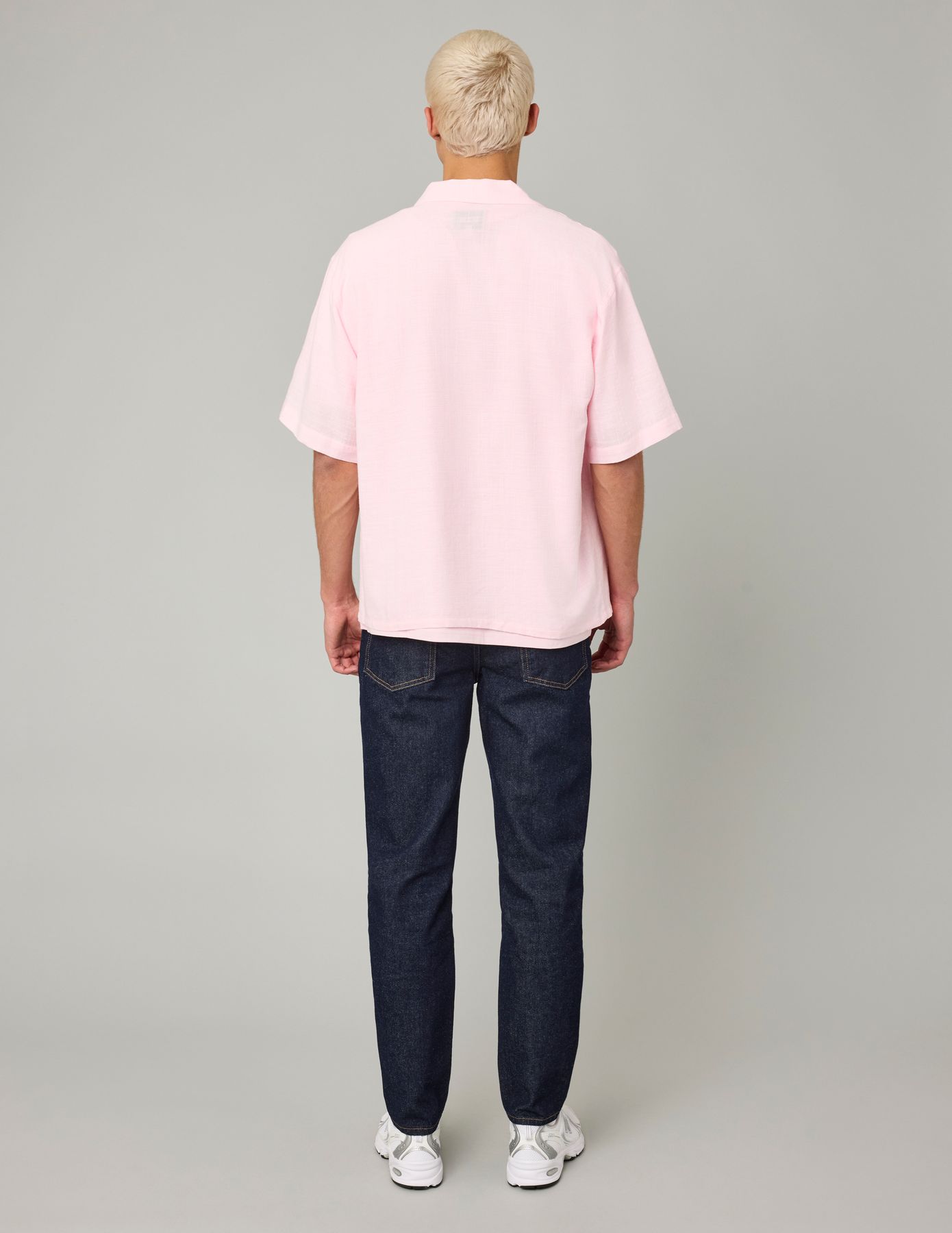 Chemise manches courtes rose