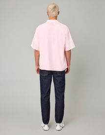 Chemise manches courtes rose