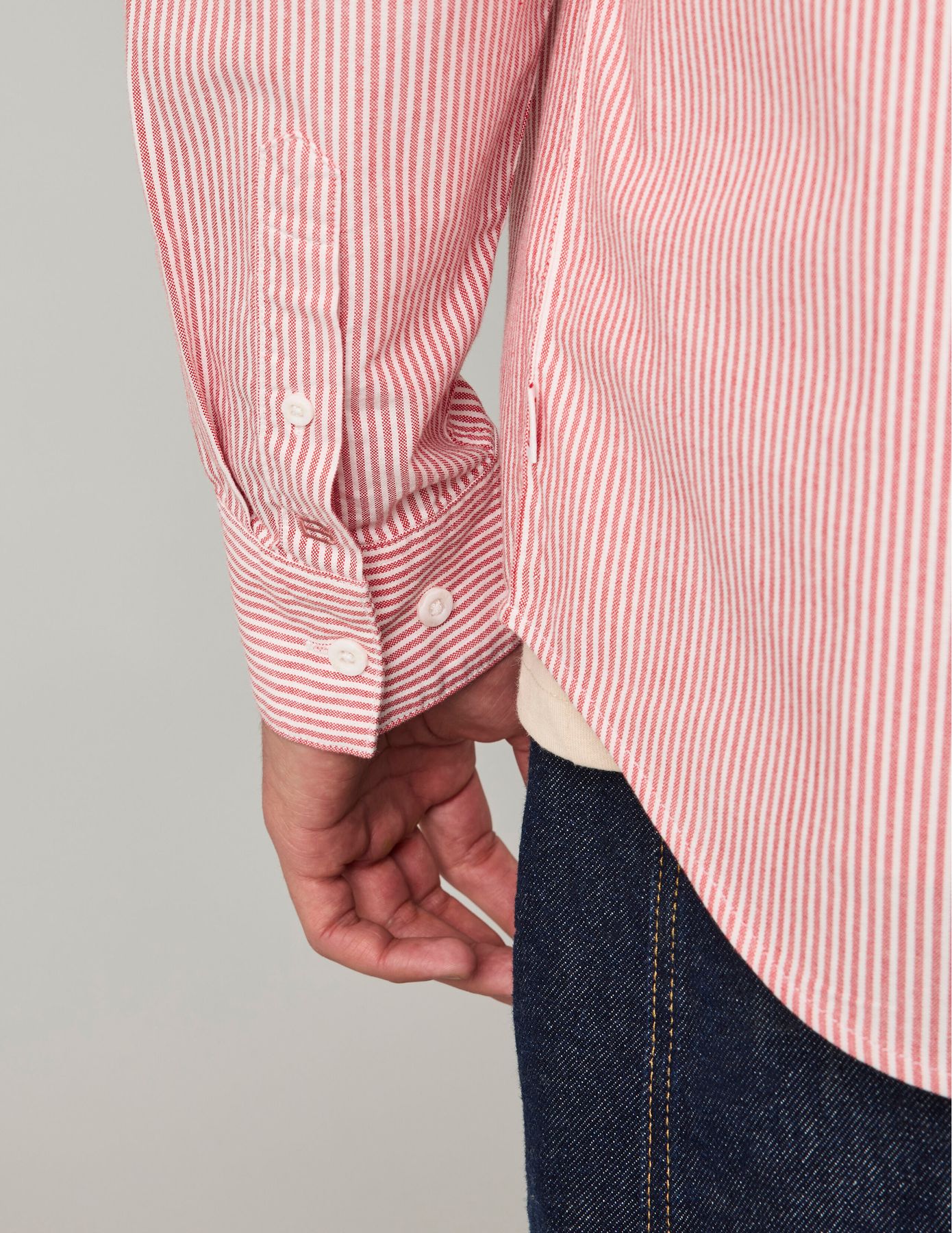 Chemise rayée droite