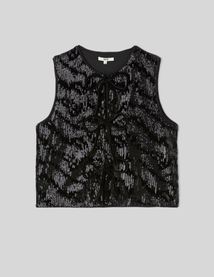 Top sans manches sequins