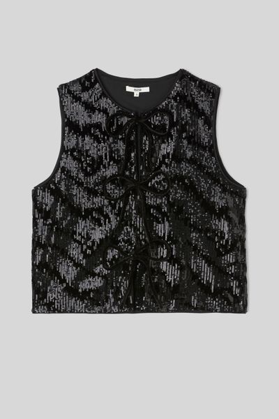 Top sans manches sequins