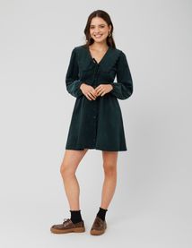 Robe courte col claudine