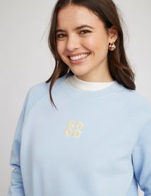 Sweat raglan brodé