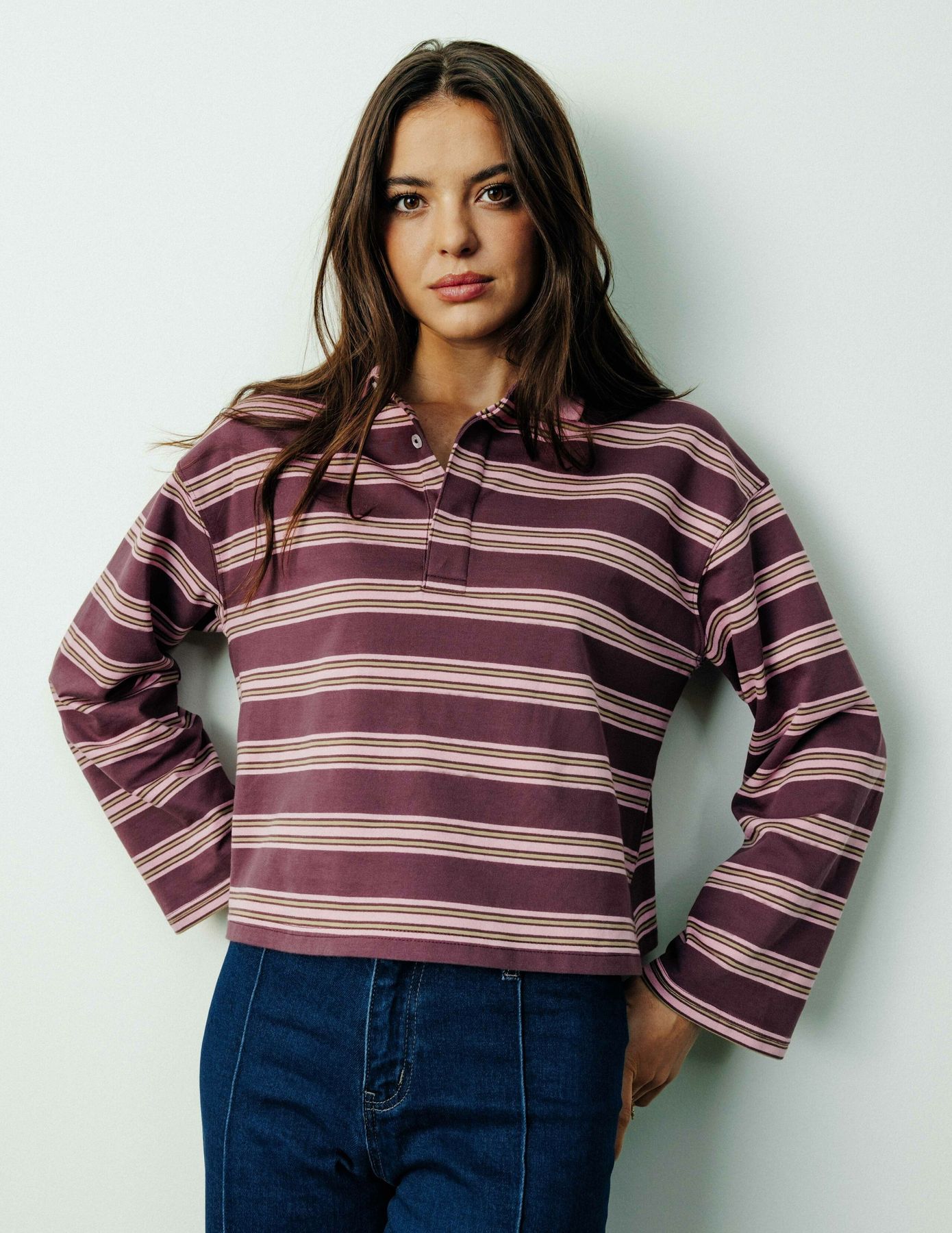 T-shirt col polo ray&eacute;