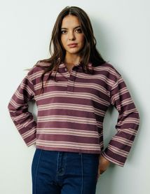 T-shirt col polo ray&eacute;