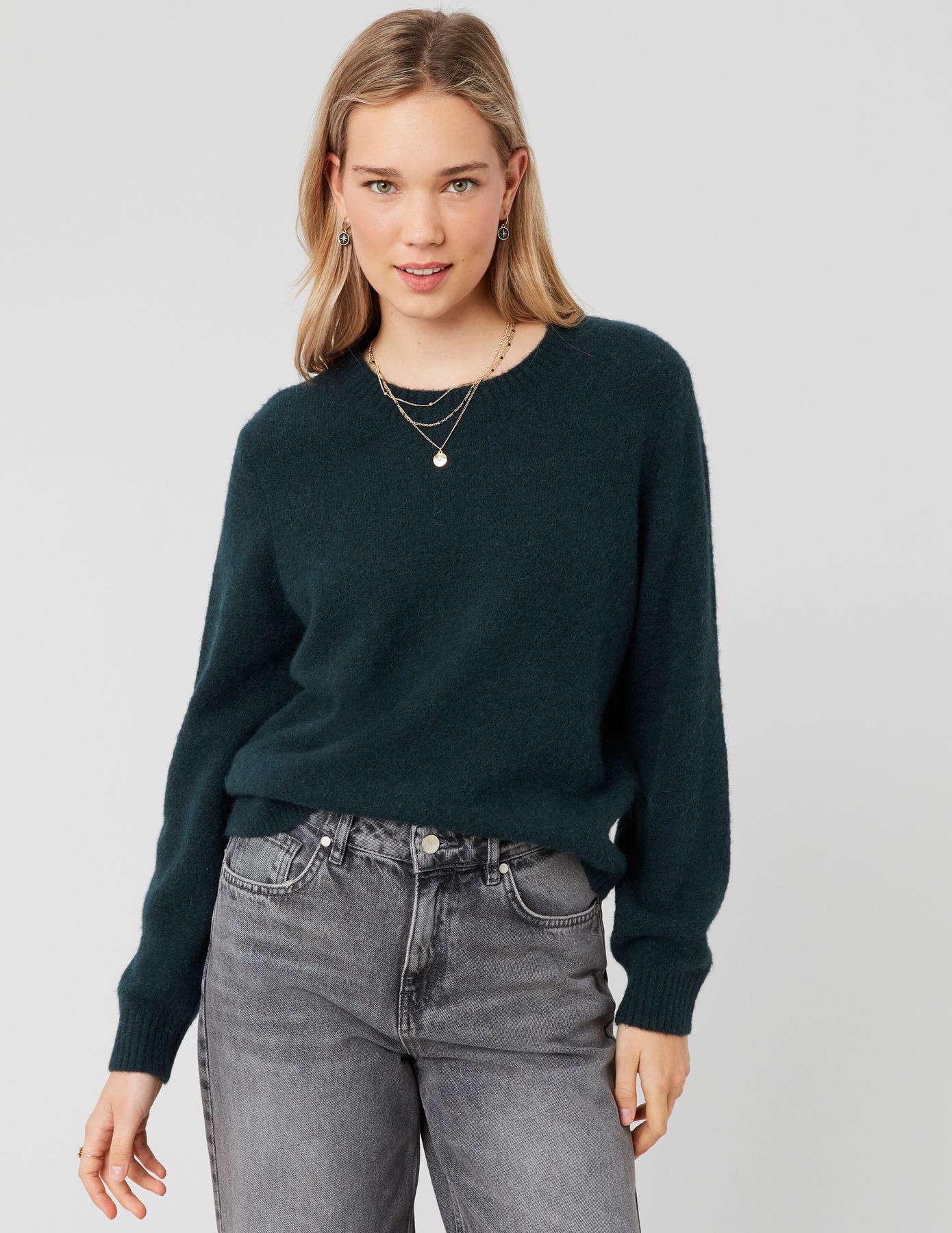 Pull col rond premium