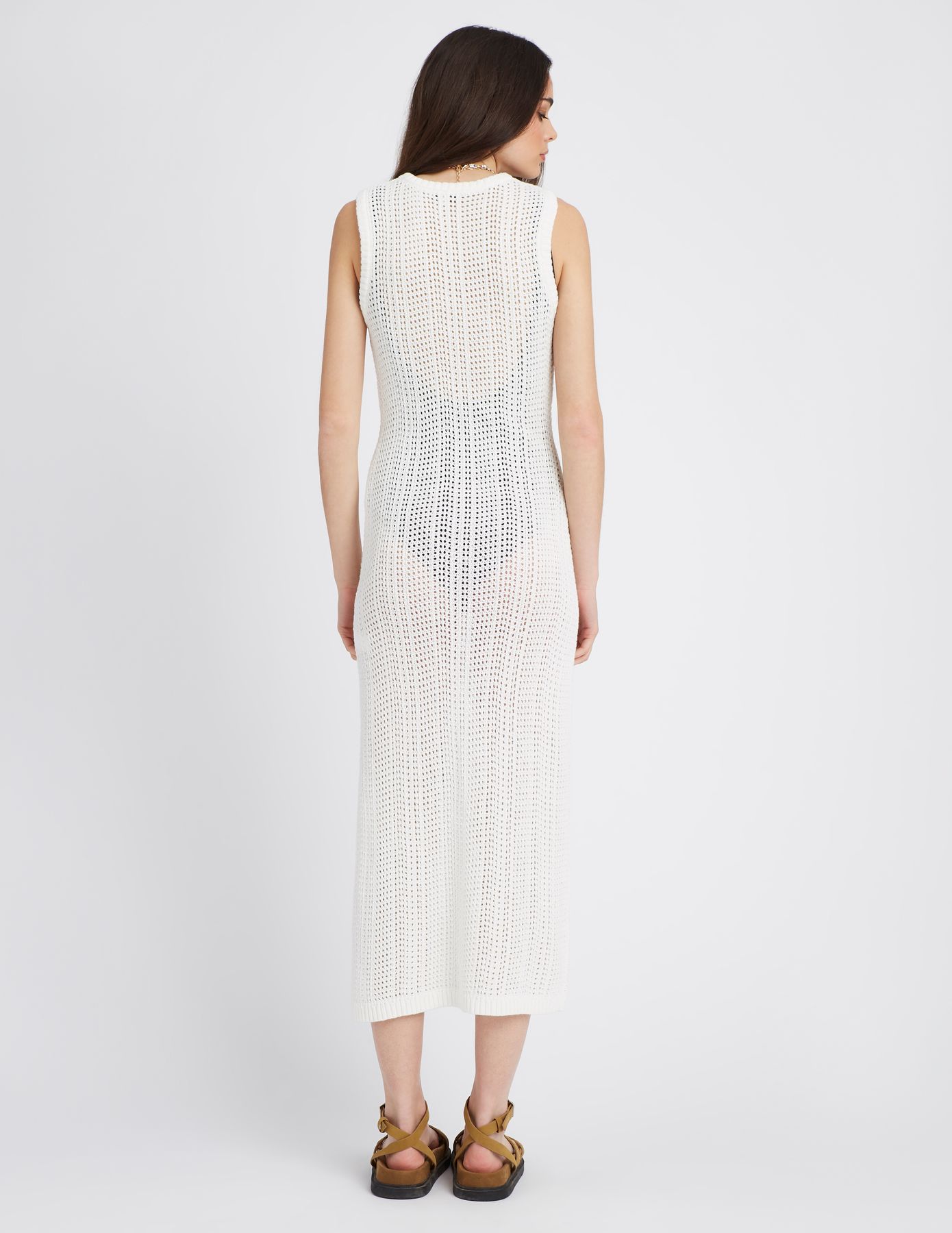 Robe longue en crochet