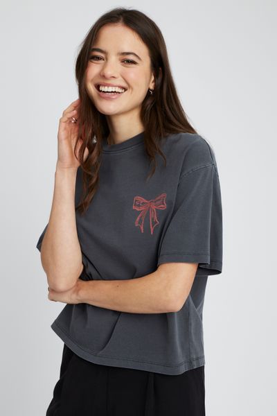 T-shirt imprim&eacute; noeud